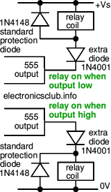 555 output protection diodes