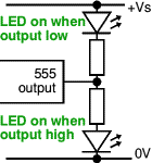 555 output sinking and sourcing