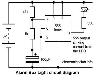 Alarm Box Light circuit diagram