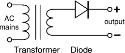 Single diode rectifier
